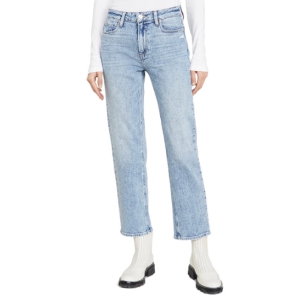 Paige Noella High Waisted Straight Leg Jeans In Liza Size 28